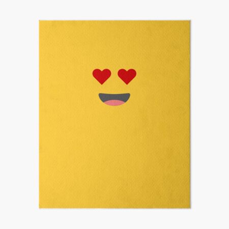 Yellow Heart Eyes | Art Board Print