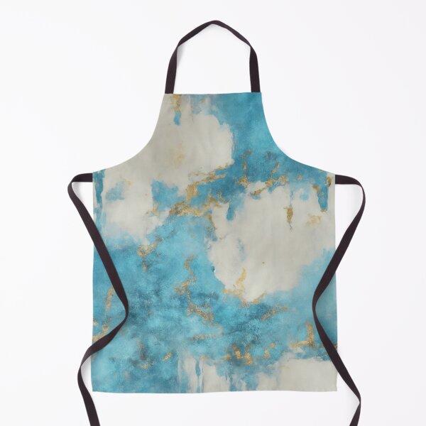 Item preview, Blue and Gold Abstract Marble Painting designed and sold by RossWilson12.
