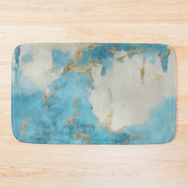 Item preview, Blue and Gold Abstract Marble Painting designed and sold by RossWilson12.