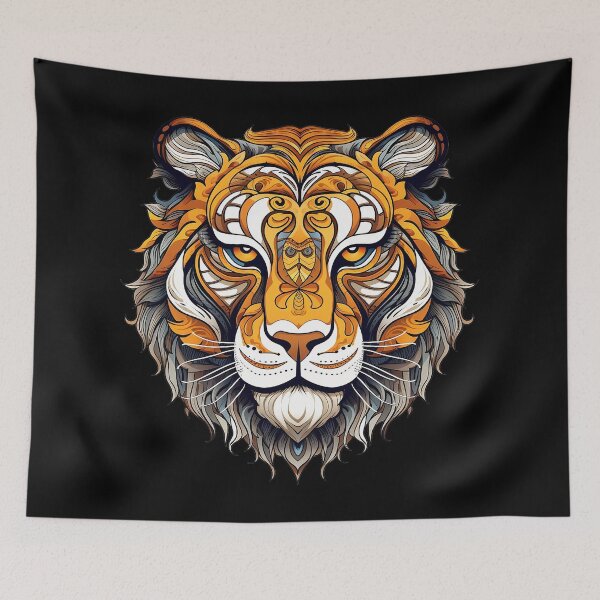Item preview, Tigers face colourful abstract designed and sold by Adriano Carrideo.