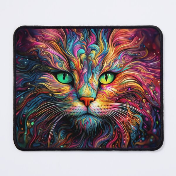 Item preview, Cat Head Colorful Illustration Art designed and sold by radhakidesign.