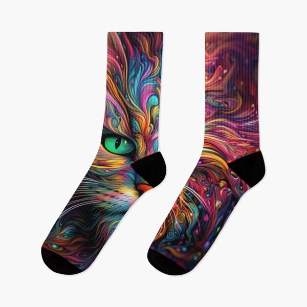 Item preview, Cat Head Colorful Illustration Art designed and sold by radhakidesign.