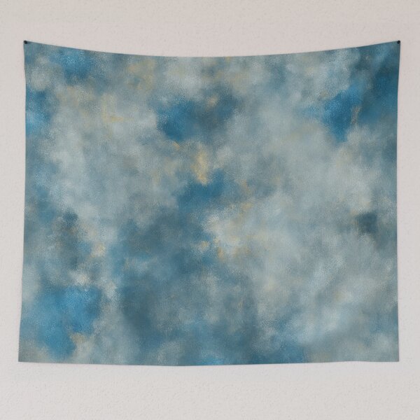 Item preview, Blue and Gold Abstract Marble Painting designed and sold by RossWilson12.