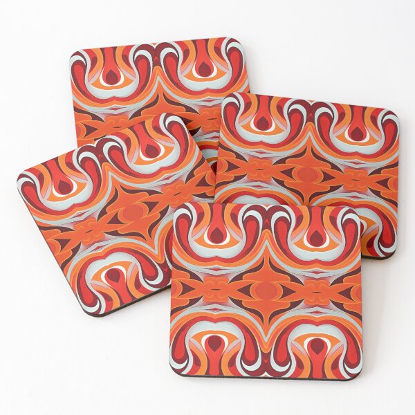 Item preview, Red and Orange Abstract Pattern 01: Luminous Ember Flow designed and sold by Floral Fiesta Designs.