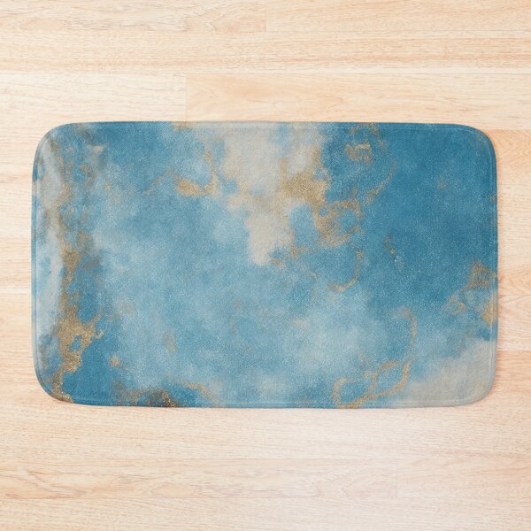 Item preview, Blue and Gold Abstract Marble Painting designed and sold by RossWilson12.