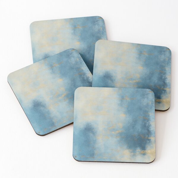 Item preview, Blue and Gold Abstract Marble Painting designed and sold by RossWilson12.