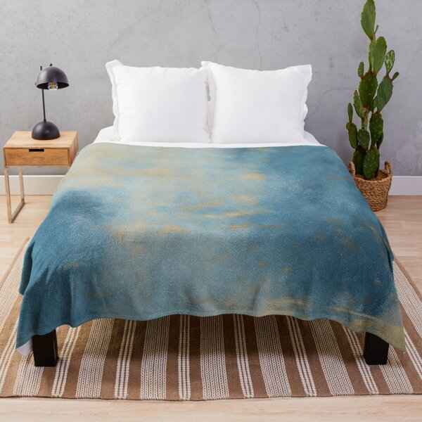 Item preview, Blue and Gold Abstract Marble Painting designed and sold by RossWilson12.