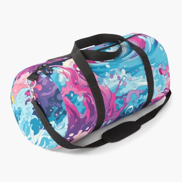 Item preview, Bright Seasons 8, colorful rainbow ocean waves splashing, tumbling fresh water flowing, rapids mixing together, blue, purple, magenta, summer and nature. designed and sold by FoxRobinRabbit.