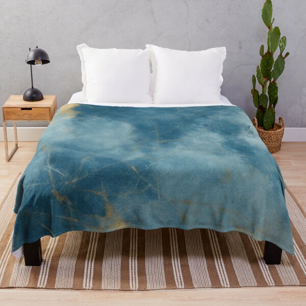 Item preview, Blue and Gold Abstract Marble Painting designed and sold by RossWilson12.