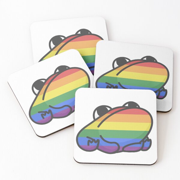 Item preview, Gay pride/ rainbow frog designed and sold by inkteeth.