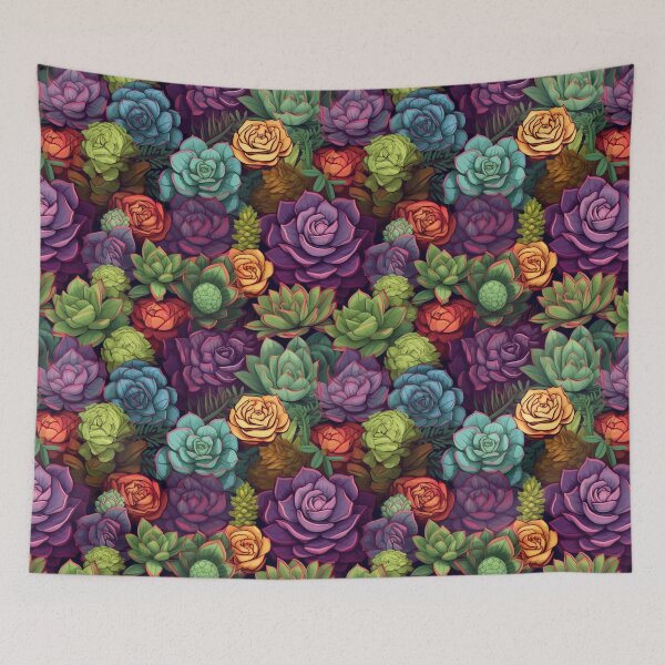 Item preview, Succulents and cacti pattern  designed and sold by BloodRubyz.