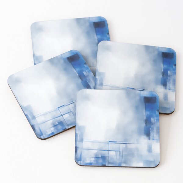 Item preview, Blue and White Modern Abstract Painting designed and sold by RossWilson12.