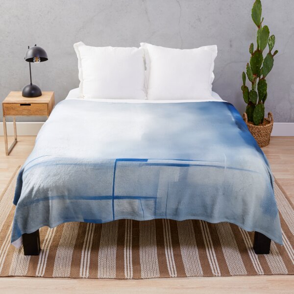 Item preview, Blue and White Modern Abstract Painting designed and sold by RossWilson12.