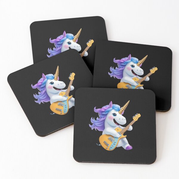 Item preview, Cool unicorn rocking with electric guitar cute rock music designed and sold by w1ckerman.