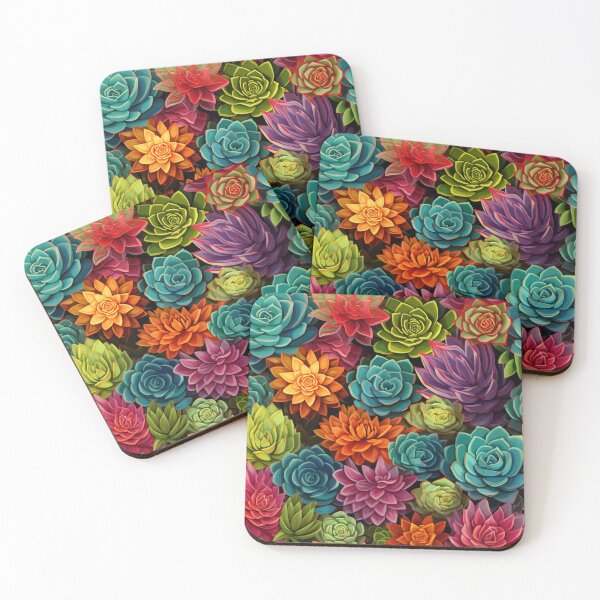Item preview,  Succulents and cacti pattern  designed and sold by BloodRubyz.