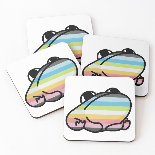 Item preview, queer pride frog designed and sold by inkteeth.