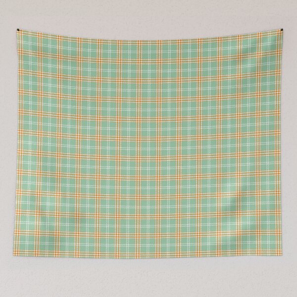 Item preview, Tartan, clan tartan mint, orange, white. Scottish Plaid pattern. Checkered pattern. designed and sold by iclipart.
