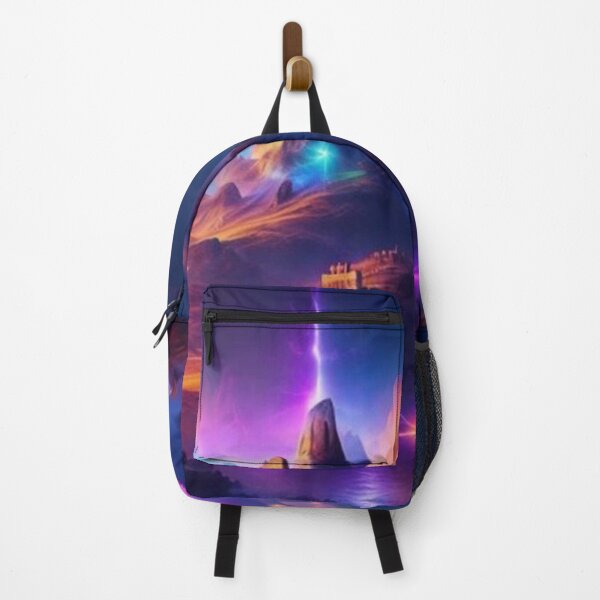 Item preview, Futuristic fantasy landscape castle on mountains designed and sold by radhakidesign.
