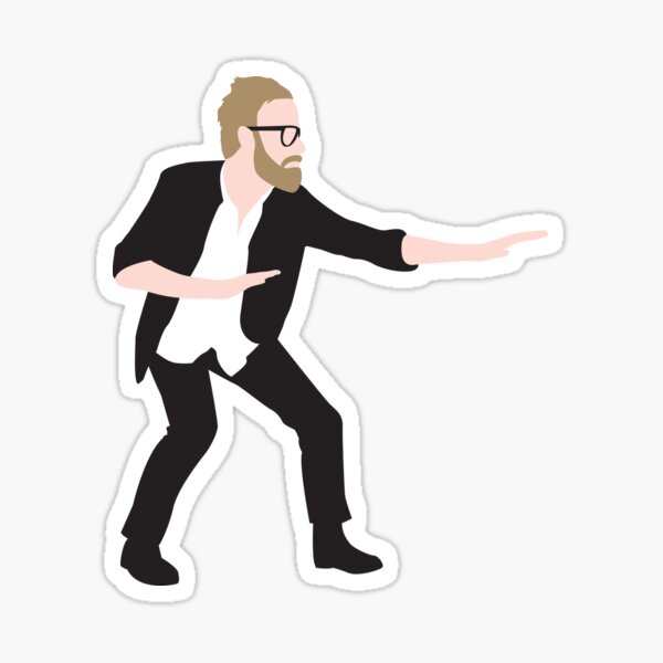 Pre-show Defensive Crouch - Matt Berninger Sticker