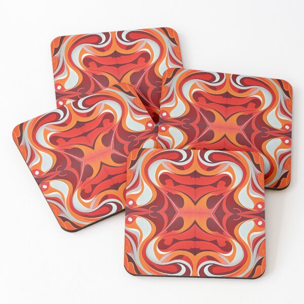 Item preview, Red and Orange Abstract Pattern 13: Organic Flame Fusion designed and sold by Floral Fiesta Designs.