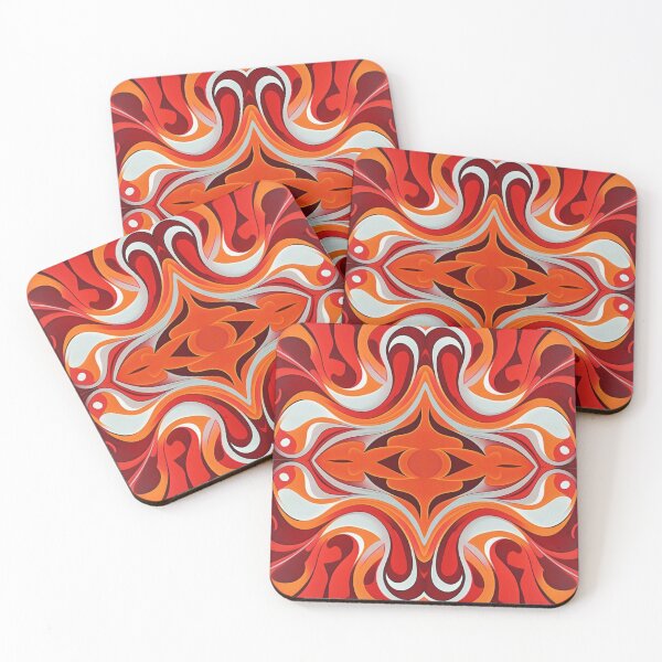 Item preview, Red and Orange Abstract Pattern 14: Fluid Fire Dance designed and sold by Floral Fiesta Designs.
