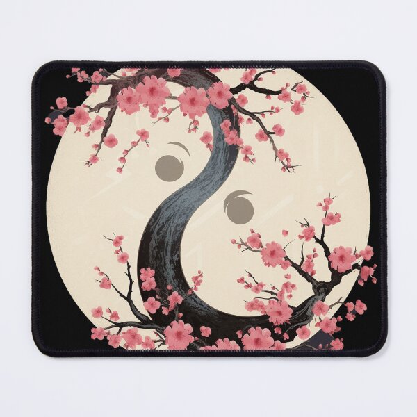 Item preview, Timeless Symbolism: Retro Sakura Yin and Yang Artwork designed and sold by NarwhalShop.