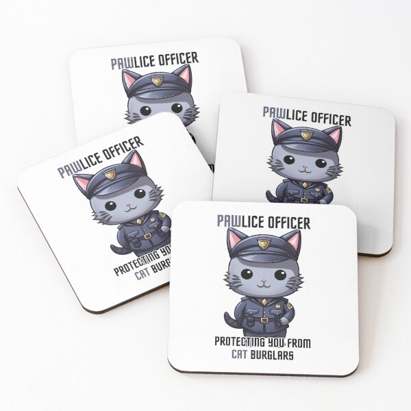 Item preview, Constable Purrlock the Police Officer (with text) designed and sold by PinotTeez.