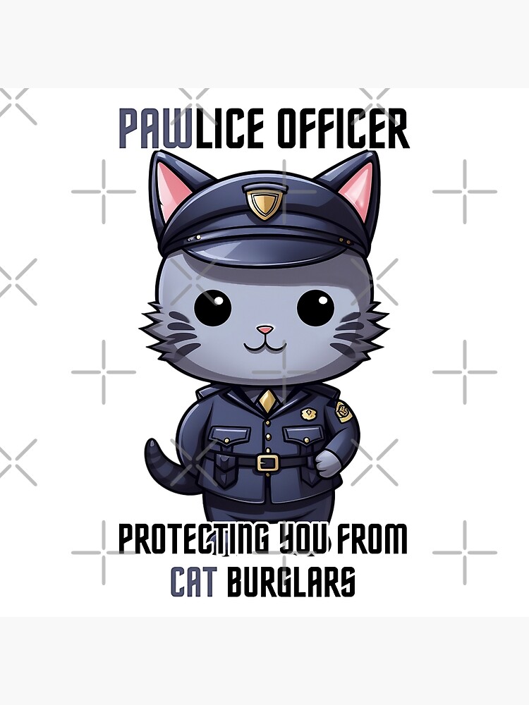 Officer police cat | Art Board Print