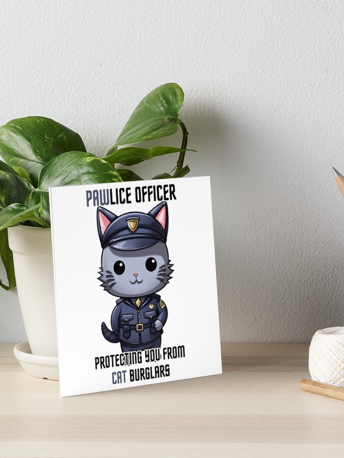 Officer police cat | Art Board Print