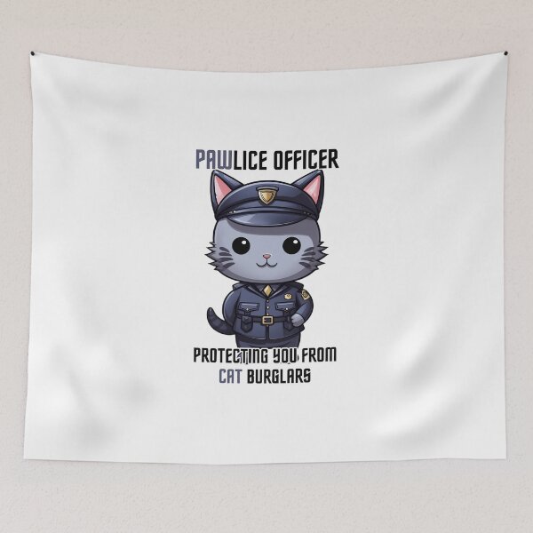 Item preview, Constable Purrlock the Police Officer (with text) designed and sold by PinotTeez.