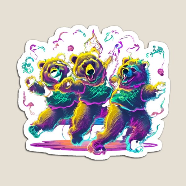 Boogie Bears - Dancing Bears with cubs colourful Whimsical Fun