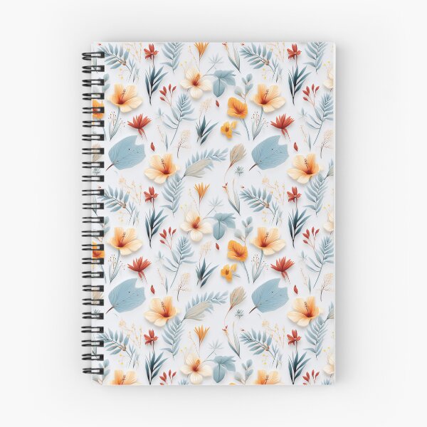 Artikelvorschau, Pressed Flower Floral Print - white flowers - tan flower entworfen und verkauft von ComerPrintCo.