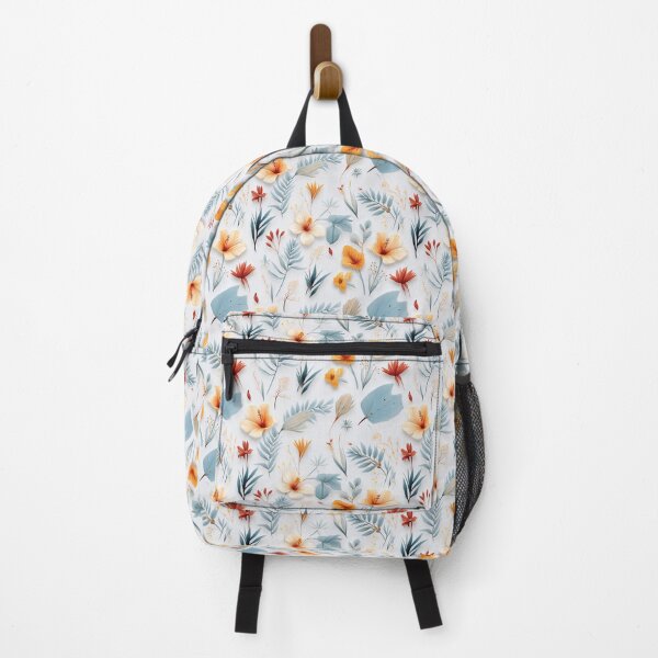 Artikelvorschau, Pressed Flower Floral Print - white flowers - tan flower entworfen und verkauft von ComerPrintCo.