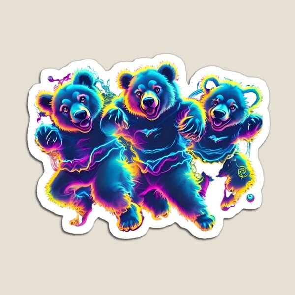 Boogie Bears - Dancing Bears with cubs colourful Whimsical Fun