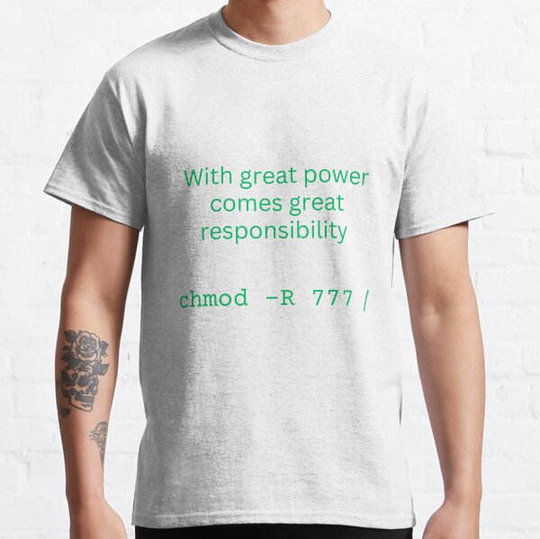 Item preview, With great power comes great responsibility chmod (great for mouse mat present / gift) designed and sold by teaEarl-GreyHot.