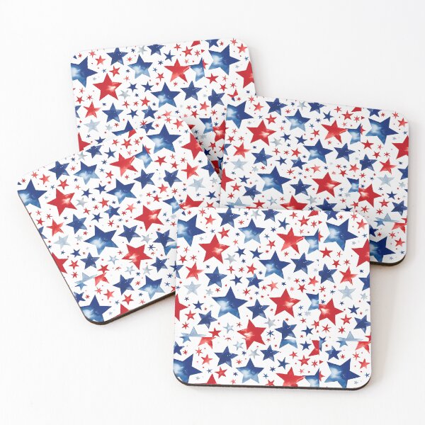 Item preview, Watercolour American Style Stars Seamless Pattern designed and sold by PatternStudios.
