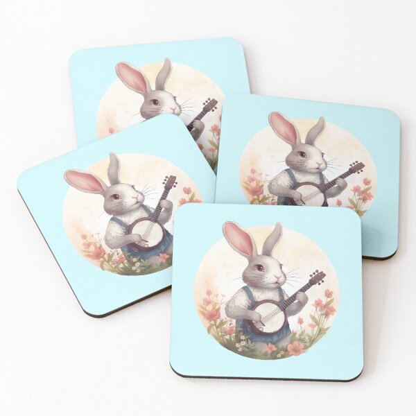 Item preview, Bunny Playing Banjo | Rodents | Cute Pets | Furry Animals | Fur Balls | Cute And Cuddly designed and sold by MJDezigns.