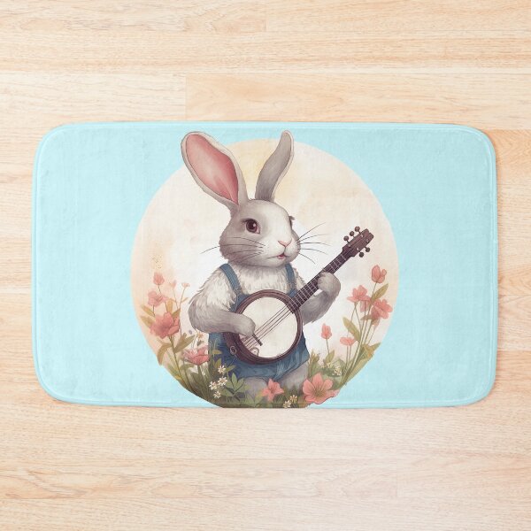 Item preview, Bunny Playing Banjo | Rodents | Cute Pets | Furry Animals | Fur Balls | Cute And Cuddly designed and sold by MJDezigns.