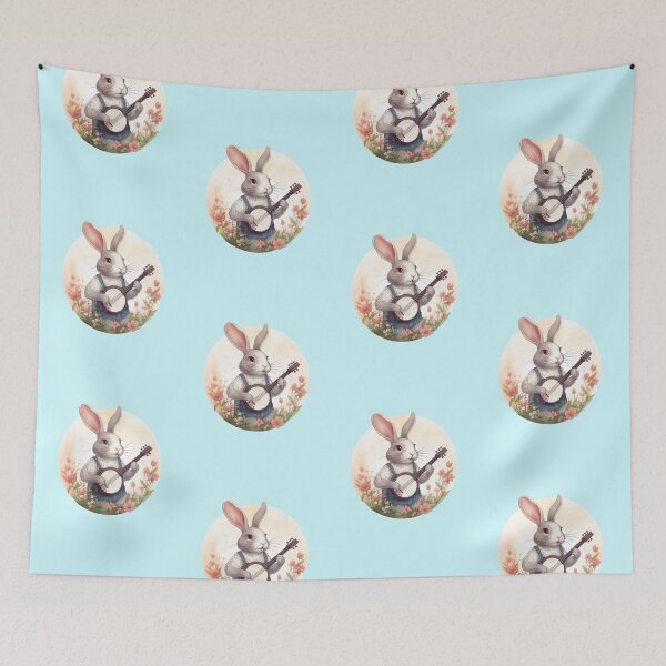 Item preview, Bunny Playing Banjo | Rodents | Cute Pets | Furry Animals | Fur Balls | Cute And Cuddly designed and sold by MJDezigns.