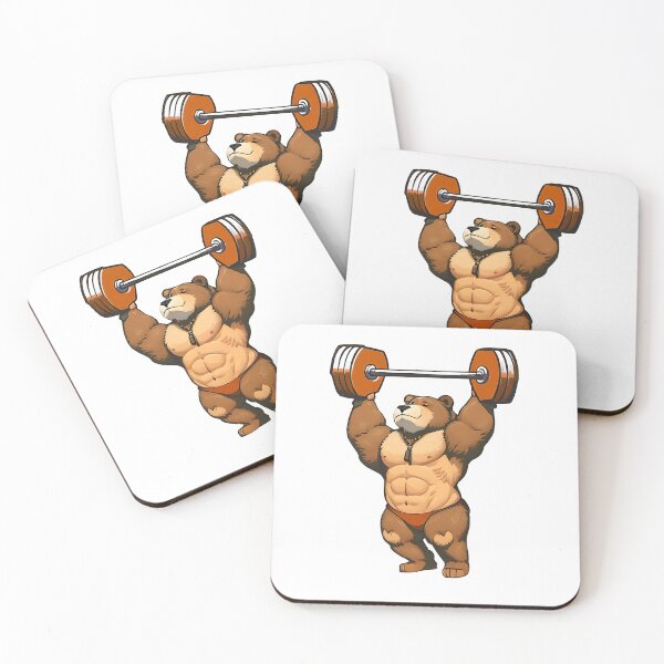 Item preview, Bear weightlifting designed and sold by Ruksuda.