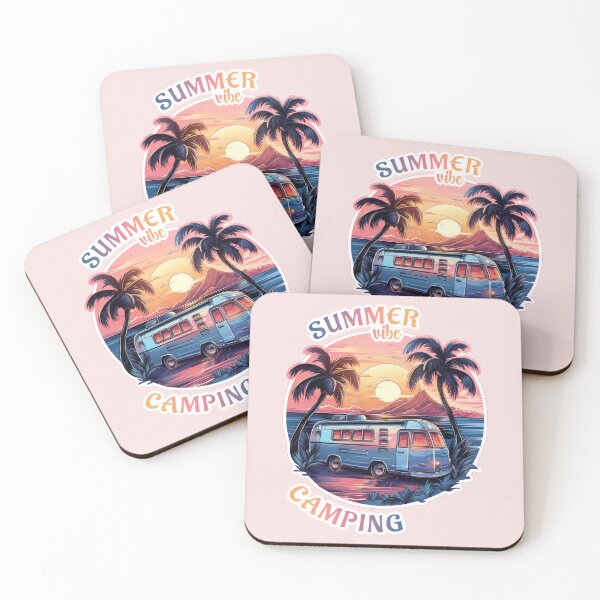 Item preview, Camp Vibe Summer Camping Car Vacay Travel With Pastel Sunset And Palm Trees designed and sold by xenami.