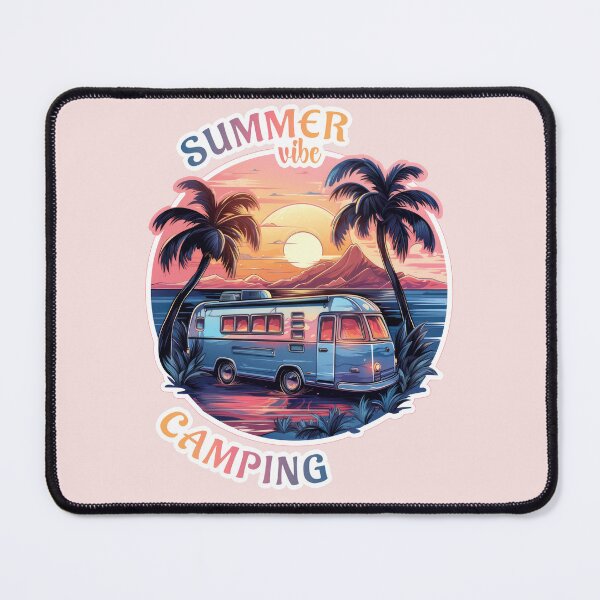 Item preview, Camp Vibe Summer Camping Car Vacay Travel With Pastel Sunset And Palm Trees designed and sold by xenami.