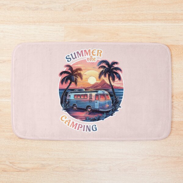 Item preview, Camp Vibe Summer Camping Car Vacay Travel With Pastel Sunset And Palm Trees designed and sold by xenami.