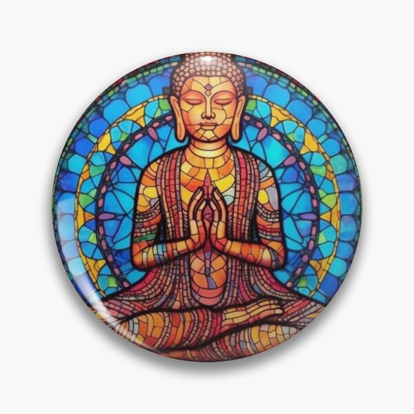Aperçu de l'œuvre Motif de Bouddha en vitrail créée et vendue par Desfix.
