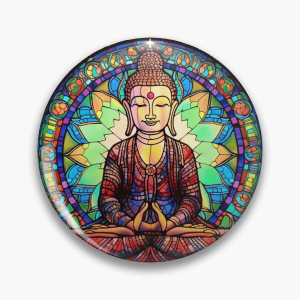 Item preview, Stained Glass Buddha Pattern designed and sold by Desfix.