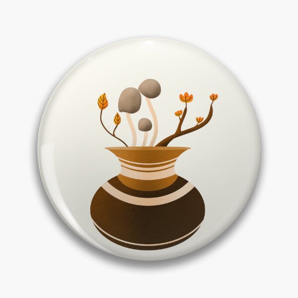 Item preview, Pot of flowers and mushrooms cottagecore and hygge sticker pack by DozyJov designed and sold by DozyJov.