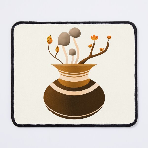 Item preview, Pot of flowers and mushrooms cottagecore and hygge sticker pack by DozyJov designed and sold by DozyJov.