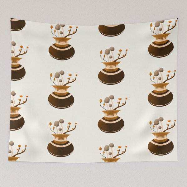 Item preview, Pot of flowers and mushrooms cottagecore and hygge sticker pack by DozyJov designed and sold by DozyJov.