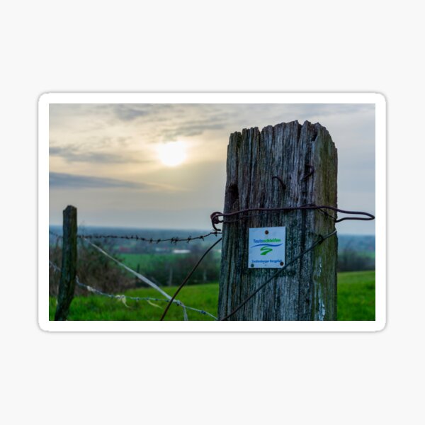 Teutoschleifen Tecklenburger Bergpfad Sign 2 bokeh Sticker