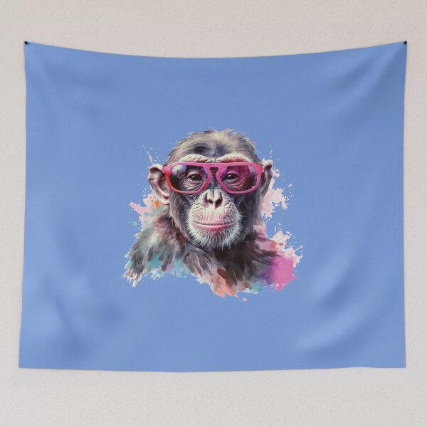 Item preview, ErSa Solutions - Magic Monkey with glasses - Cute Monkey Paint - Abstract Colors - Gift Idea designed and sold by ErSaSolutions.